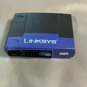 Linksys Black and Blue Wired Router